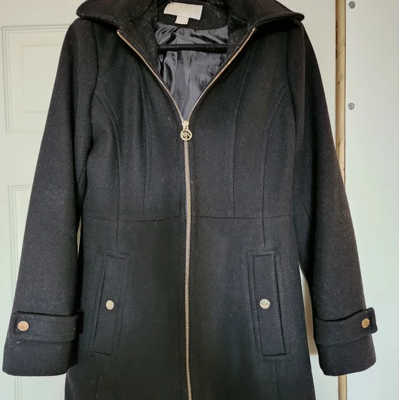 Michael Kors Hooded Wool Coat - Picture 2 of 12